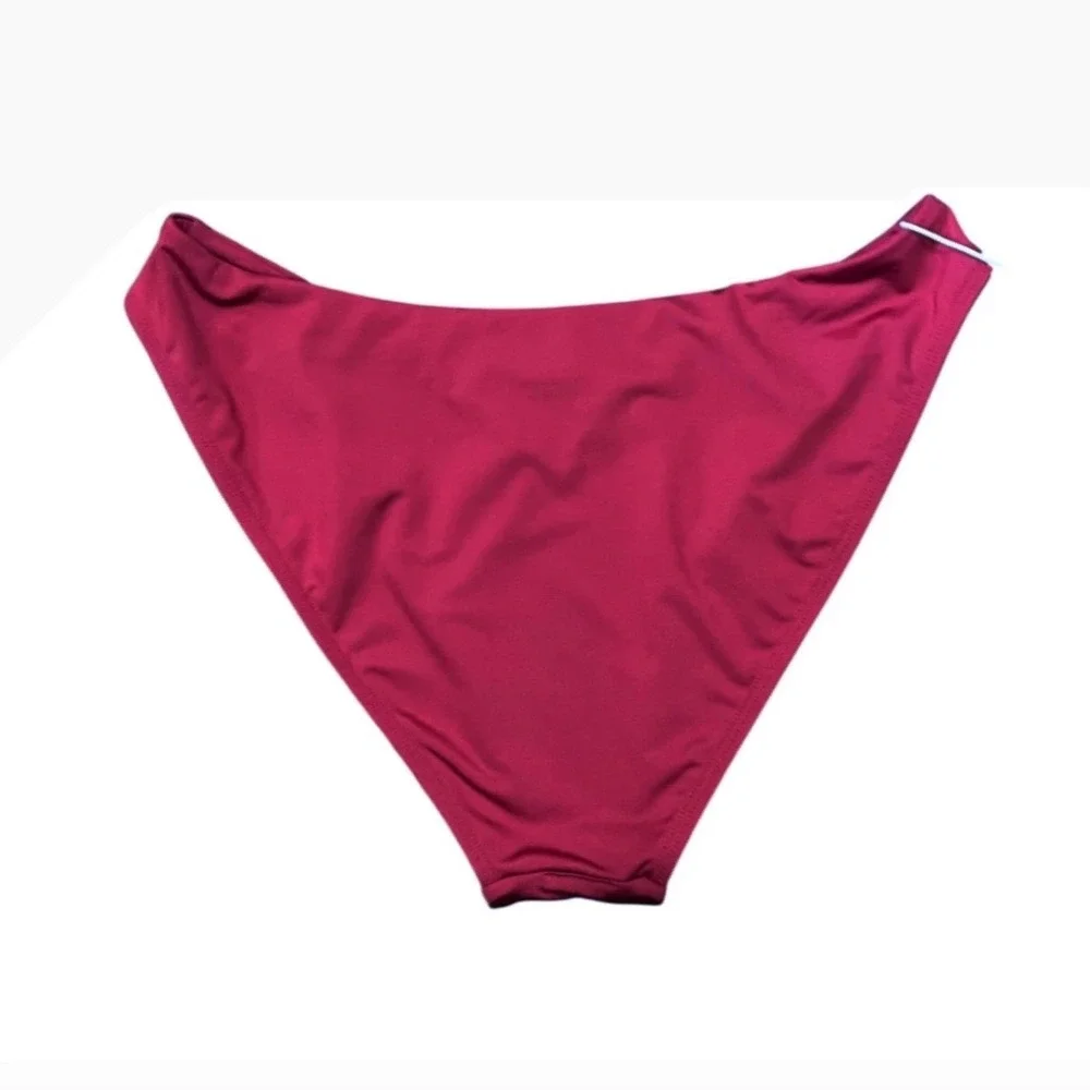 Monday Swimwear Seychelles Bottom Women's Small Burgundy Resort Swim Bikini